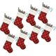 thumbnail image 1 of Paquete de 8 QUANZHOUTIANDI Mini Medias Navideñas Redondas 9' Con Lentejuelas, 1 of 1