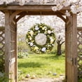 thumbnail image 3 of Gqtwoy Easter Egg Wreath, Front Door Decoration, Spring Holiday Ornament, Festive Home Decor, Versatile Seasonal Wreath, Green Leaves Design, Indoor Outdoor Display, 3 of 8