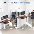 thumbnail image 6 of VIVO Electric 60” x 30” Stand Up Desk, Dark Walnut Table Top, White Frame, 6 of 8