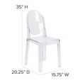 thumbnail image 4 of Nicer Furniture AP6129C-4 Acrylic Louis Ghost Side Chair, Clear - Set of 4, 4 of 6
