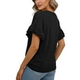 thumbnail image 4 of Cutuoiiu Women's Cozy Round Neck Fashionable Short Sleeved T-shirts Gifts, 4 of 5