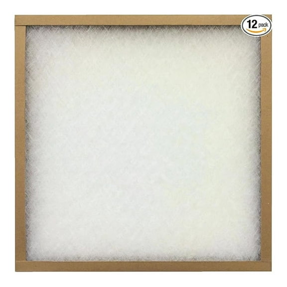 AAF EZ Flow II Air Filter 25x25x1, MERV 4 - 12 Pack - Fiberglass Filter for HVAC Systems, Low Airflow Resistance, 30-Day Filter Life