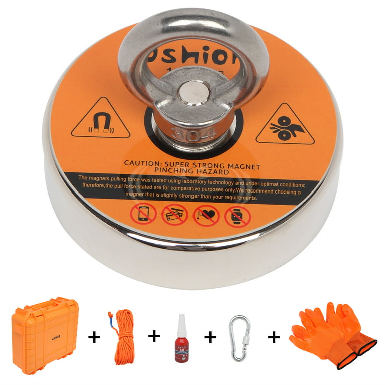 Oshion Magnet Fishing Kit Salvage Magnetic Set with Strong Magnet for  Pulling 550 lbs/1100lb for Underwater Treasure Hunting and Retrieving  Objects 