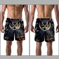 thumbnail image 3 of luoweisi Men's Beach Shorts Quick Dry Swim Trunks with Mesh Lining Cartoon Owl S, 3 of 5