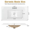 thumbnail image 5 of Ktaxon Modern 36'' Bathroom Vanity Set with Sink Ceramic Top, Freestanding Cabinet Storage Space Saver, White (Split Two Packages for Delivery), 5 of 21