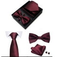 thumbnail image 3 of Men's Neck Bow Tie Set Gift Box 5-Piece Set Neckties Business Dress Neckties, Wedding Groom and Groomsmen Gifts, 3 of 5