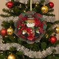 thumbnail image 5 of Diceymbol Christmas Wall Hanging, Santa Snowman Wreath Decor, 17.7x13.7 Inch Polyester, 5 of 8