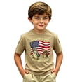 thumbnail image 6 of XINPING 250 Years American Flag T-Shirt for Kids, Patriotic Graphic Crew Neck Short Sleeved Fashionable 4th of July Summer Celebration Top for Boys and Girls, 6 of 6