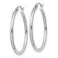 thumbnail image 2 of White Sterling Silver Earring Hoop Women'S 32 mm 30, 2 of 3