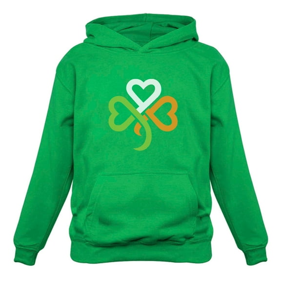 Tstars Womens Shamrock Ireland Clover Hearts for St Patricks Day Women St Patricks Day Shirts Gift for Her Irish Shirt Pride Proud Irish women Hoodie