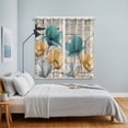 thumbnail image 3 of Watercolor Flowers Kitchen Curtains Window Panels, Vintage Tulips Floral Barn Doors Wood Grain Insulated Window Treatment Curtain, Grommet Curtains for Bedroom/Living Room/Bathroom, 2 Piece 52"Wx84"L, 3 of 8