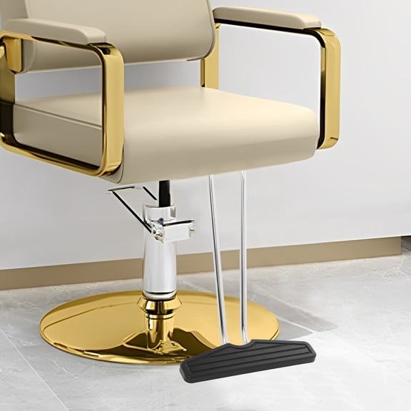 Adjustable Black Foot Rest for Hydraulic Barber Chair - Salon Essential