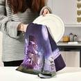 thumbnail image 6 of SKYSONIC Pumpkin Carriage and Glowing Mushrooms Kitchen Dish Towel Set,Drying Kitchen Towels Tea Towels 1Pcs 28"x18", 6 of 7