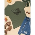 thumbnail image 3 of Butterflies And Leopard Print T-Shirt Women -Image by Shutterstock, Female 5X-Large, 3 of 4