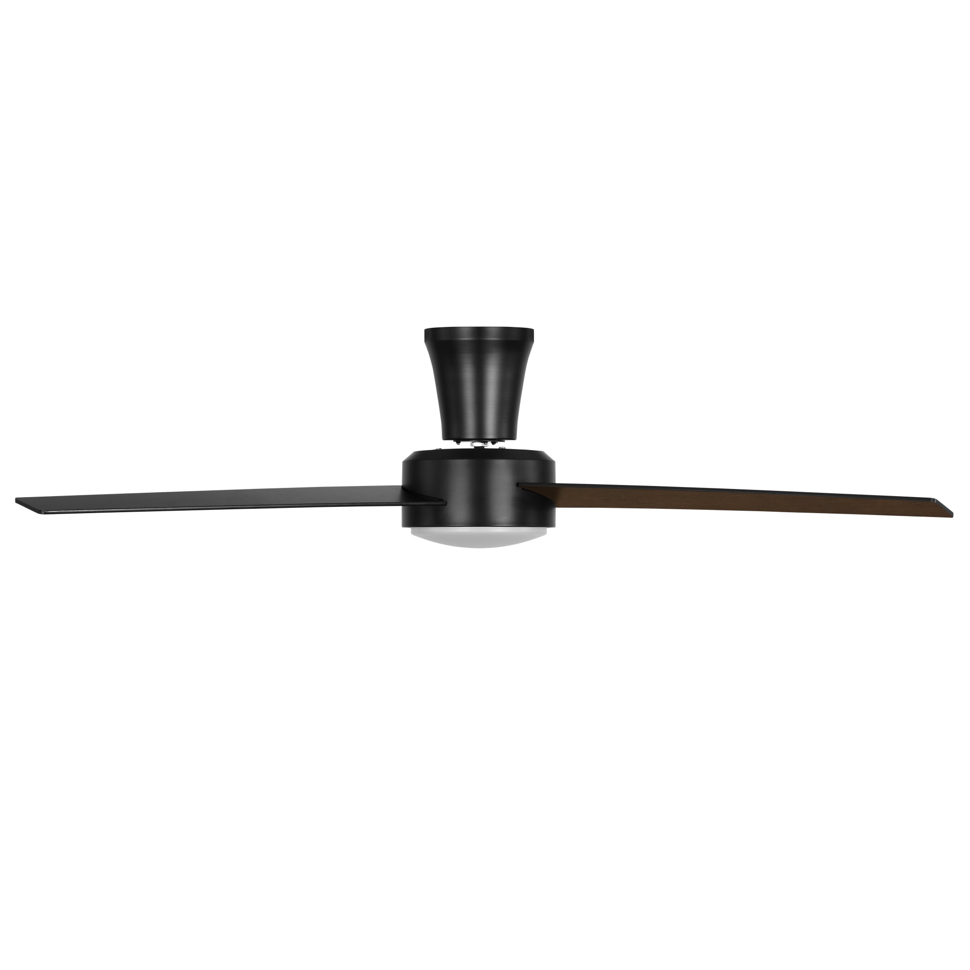 Mainstays 52-Inch Black Low-Profile DC Ceiling Fan with Integrated LED Light, Remote Control, 6 Speeds, and Fast-Install Blade System