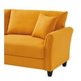 thumbnail image 5 of 3-Seater Sofa Couch,Upholstered Linen Fabric Couch with Armrests,Comfy Couch 3 Seater Sofa with Solid Wood Legs,Living Room Sofa Mid-Century Modern Sofa Couch for Living Room Apartment,Yellow, 5 of 7
