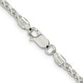 thumbnail image 3 of 925 Sterling Silver Spiga Wheat Chain Styles Necklace 2.85 mm Diamond-cut Round 20 inch, 3 of 4
