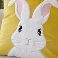 thumbnail image 4 of Almohada estuche de conejito de pascua 45x45cm funda de almohada de conejo de felpa (frente de conejo) amarillo, 4 of 5