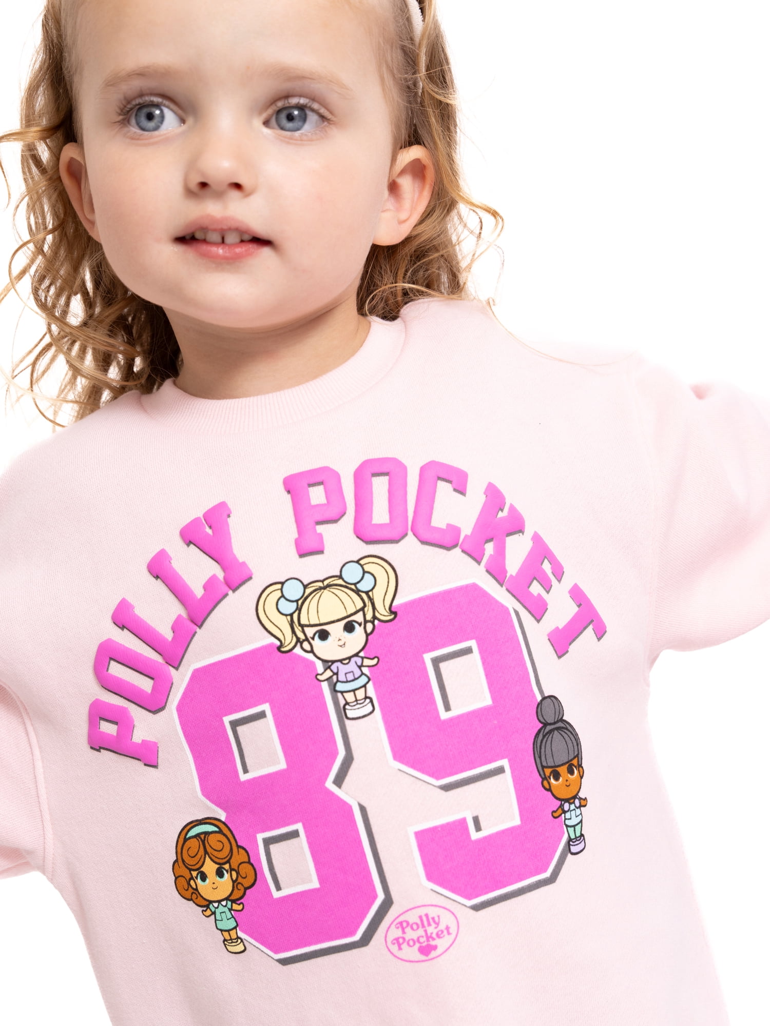 Polly Pocket Toddler Girls Printed Crewneck Sweatshirt and Flare Leggings Set, 2 Piece, Sizes 12M-5T