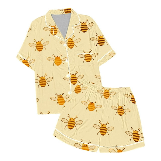 Ensemble de Pyjama Imitation Soie Imprimé pour Filles