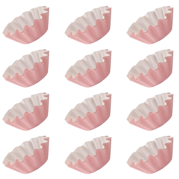 Toyvian 50Pcs Pink Paper Baking Cups for Cupcake Baking Oven Safe Oil Resistant Liners