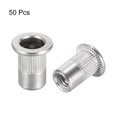 thumbnail image 2 of Unique Bargains 50Pcs M6 304 Stainless Steel Rivet Nuts Flat Head Insert, 2 of 3