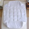 thumbnail image 4 of Easyum 100% poliéster gris blanco TWIN FULL QUEEN KING colchón Topper Funda protectora de colchón, 4 of 4