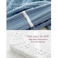 thumbnail image 4 of Sábanas para cuna Momcozy, de muselina, estándar, ajustables, 2 unidades, color azul, 4 of 8