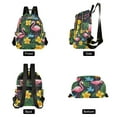 thumbnail image 4 of FORMRS Mini Backpack Purse for Women Travel Daypack Casual Shoulder Bag, Flamingo Floral Pattern, 4 of 7