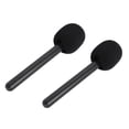 thumbnail image 1 of Support de Microphone, Ajustement Parfait Support de Micro Sans Fil Portable Noir 2 Pcs à Main pour Organiser des Événements, 1 of 7