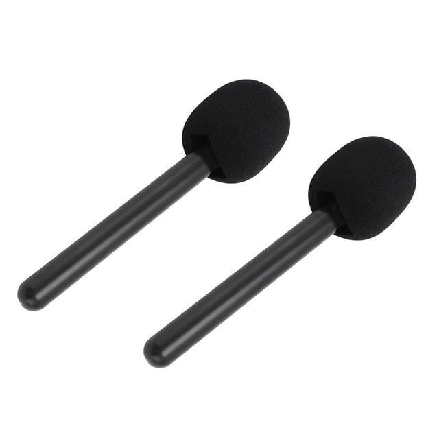 Support de Microphone, Ajustement Parfait Support de Micro Sans Fil Portable Noir 2 Pcs à Main pour Organiser des Événements