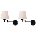thumbnail image 3 of Luz De Pared Con Brazo Oscilante, Luces De Pared Modernas Con Pantalla De Lino, Instalación Enchufable O Montada, Enchufe E27 Para Dormitorio, Sala De Estar, Oficina 2 Piezas Cateissary HA026948-02, 3 of 7