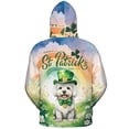 thumbnail image 2 of Happy St. Patrick’s Day Bichon Frise with Green Hat Shamrocks Rainbow All Over Print 3D Hoodie Unisex Merch Hoodies Bichons Dog Lovers Gifts Idea - 03007, 2 of 6