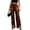 20#R Brown, variant on Trendy Satin Pants for Women High Rise Dress Pants Womens Pants Summer Palazzo Bell Bottoms Trousers for Party Dark Blue S