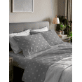 thumbnail image 2 of Juego de Sábanas King Size roomi Algodón Premium Frescas y Suaves Patron Puntos Gris, 2 of 5