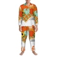 thumbnail image 3 of Lsque Hello Fall Farm Truck Pattern Long Sleeve Pajama Set for Men - Soft 2-Piece Sleepwear and Loungewear Set with Pockets, Comfy Nightwear-X-Large, 3 of 7