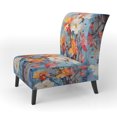 thumbnail image 3 of Designart "Reverie of Bamboo II" White Floral & Botanical Upholstered Accent Chair - Traditional Arm Chair For Bedroom, 3 of 5