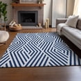 thumbnail image 6 of Addison Rugs Mayfield Washable Transitional Geometric Navy Rectangle Rug, 8' x 10', 6 of 6