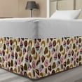 thumbnail image 1 of Coffee Bed Skirt, Coffee Shop Themed Image with Cups Cookies Cake Chocolate Artwork Pattern, Elastic Bedskirt Dust Ruffle Wrap Around for Bedding Decor, 4 Sizes, Multicolor, by Ambesonne, 1 of 2