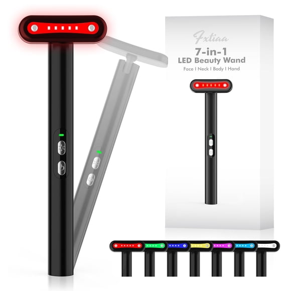 Varita Fxtiaa para el cuidado de la piel con terapia de luz LED, 7 colores, con masajeador