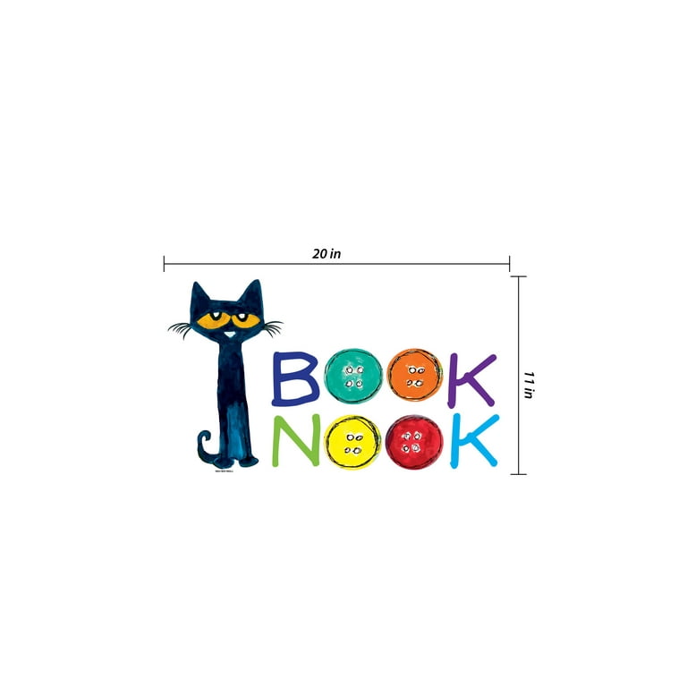 Pete The Cat Messy Cupcake Wall Decal - 14x14 Inch Removable Vinyl Sticker For Kids' Room & Nursery