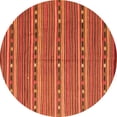 thumbnail image 1 of Ahgly Company Indoor Round Oriental Orange Traditional Area Rugs, 6' Round, 1 of 1