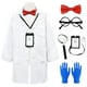 thumbnail image 1 of Disfraz de científico ZZIHAN para niños, bata de laboratorio con accesorios, 1 of 7