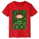 thumbnail image 3 of Camiseta de algodón roja de manga corta de verano para niños y niñas con estampado de cabeza grande de Sasquatch furtivo, 3 of 5