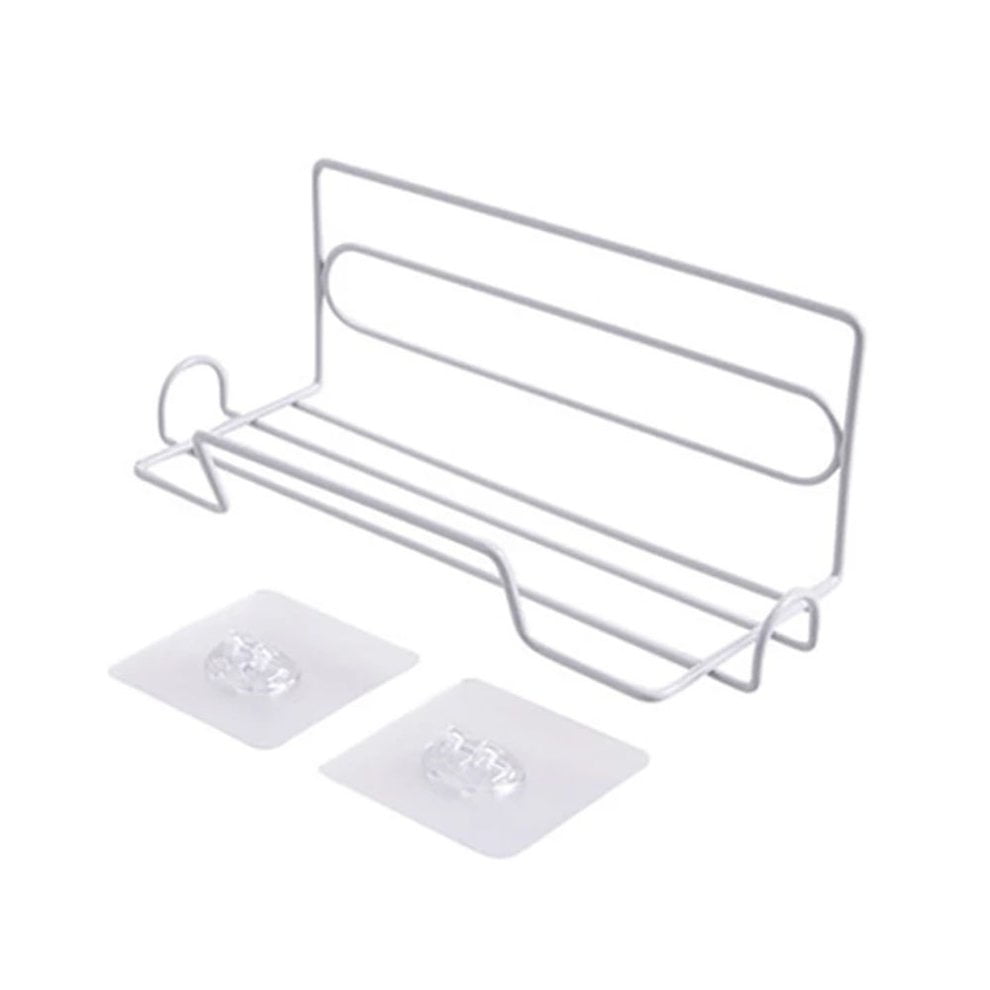 Kitchen shelf plastic wrap storage rack wrought iron refrigerator side