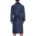 thumbnail image 2 of Tommy Bahama Men’s Plush Cuffed Sleeves Shawl Collar Embroidered Logo Robe (Blue/Small-Medium), 2 of 3