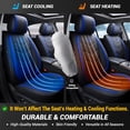 thumbnail image 4 of Fundas de Asiento OASIS AUTO OS 003 Cuero Sintetico Juego Completo Ajuste Universal para Auto SUV y Camioneta, 4 of 5