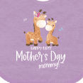 thumbnail image 4 of Inktastic Cute Giraffes Happy First Mother's Day Boys or Girls Baby Bib, 4 of 4