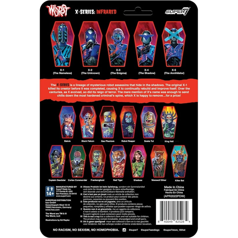 super7 THE WORST 3.75インチフィギュア　6種セット Amazon.com: Super7 The Worst X-4 (The Shadow) Mutant Team