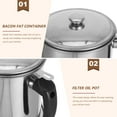 thumbnail image 3 of Raindrops Stainless Steel Oil Filter Pot with Easy Pour Spout, Kitchen Oil Strainer for Cooking and Frying Use, 3 of 8